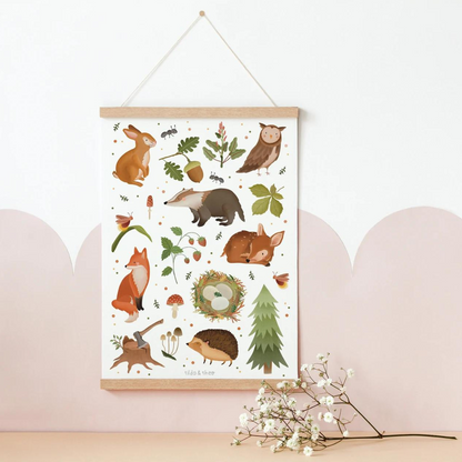 Poster forest animals - children's room