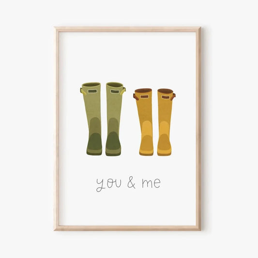 Poster - pair of rubber boots