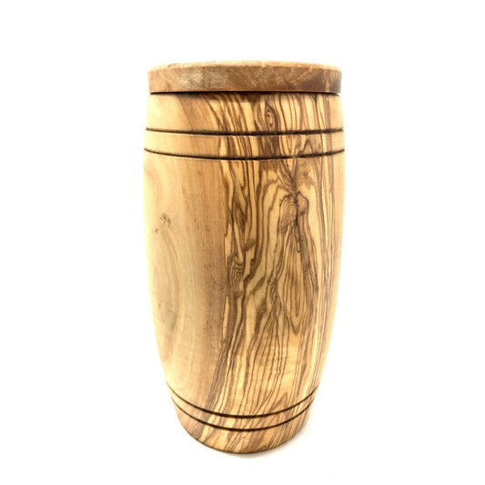 Urn for animals made of olive wood up to 15 kg live weight
